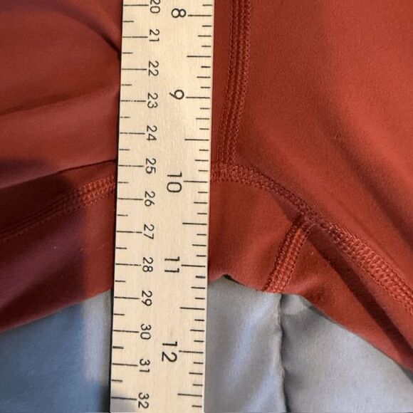 Athleta Twist Salutation Stash Pocket 7/8 Tight Yoga Pant Leggings Rust Size XS - Picture 10 of 13